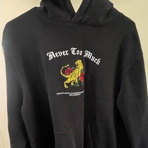 Never Too Much Black Hoodie